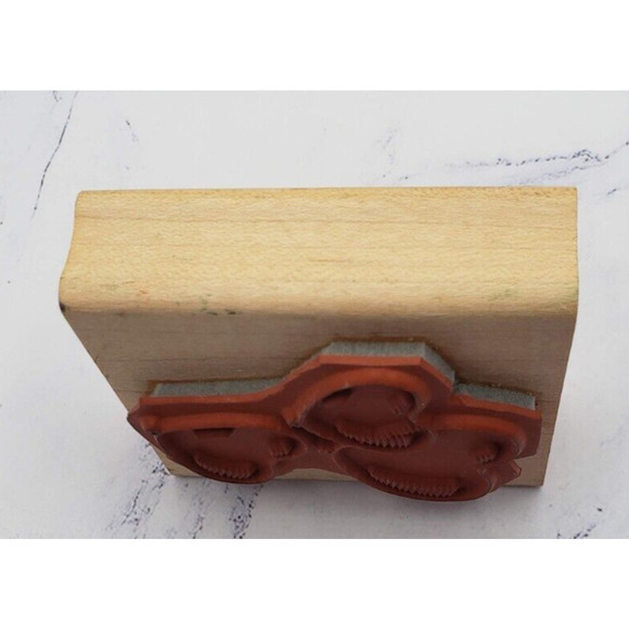 Stampin Up! Valentine Heart Shaped Balloons Wood Mounted Rubber Stamp 1998 - Picture 5 of 8